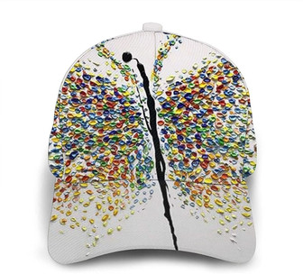 Butterfly Oil Painting Print Classic Baseball Cap Adjustable Twill Sports Dad Hats for Unisex Hat - Thegiftio UK