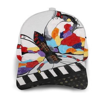 Butterfly Playing Piano Classic Baseball Cap Adjustable Twill Sports Dad Hats for Unisex Hat - Thegiftio UK