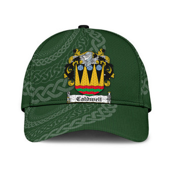 Caldwell Coat Of Arms Irish Family Crest St Patrick's Day Hat Classic Cap Hat - Thegiftio UK