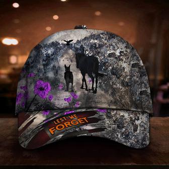 Canada Animals Lest We Forget Purple Poppy Hat Memorial Animals In War Caps Mens Hat - Thegiftio UK