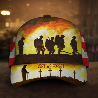 Canada Veterans Lest We Forget Hat Honoring Soldiers Memorial Merch Mens Hat Classic Cap Hat - Thegiftio UK