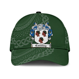 Canning Coat Of Arms Irish Family Crest St Patrick's Day Hat Classic Cap Hat - Thegiftio UK