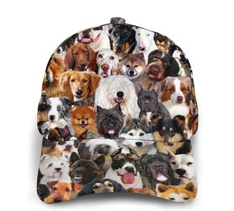 Cap Dogs Cute Dog Face Adjustable Snapback Cap Trucker Hats Hip Hop Hat Classic Cap Hat - Thegiftio UK