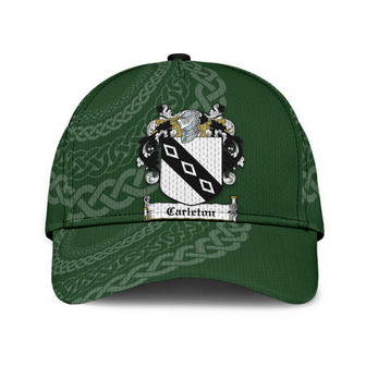 Carleton Coat Of Arms Irish Family Crest St Patrick's Day Hat Classic Cap Hat - Thegiftio UK
