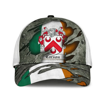 Carson Coat Of Arms Irish Family Crest Hat Classic Cap Hat - Thegiftio UK