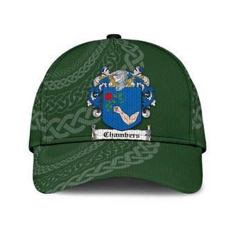 Chambers Coat Of Arms Irish Family Crest St Patrick's Day Hat Classic Cap Hat - Thegiftio UK