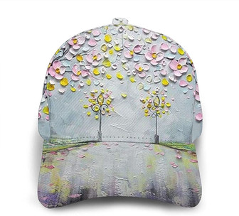 Cherry Tree Oil Painting Print Classic Baseball Cap Adjustable Twill Sports Dad Hats for Unisex Hat - Thegiftio
