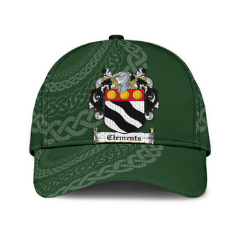 Clements Coat Of Arms Irish Family Crest St Patrick's Day Hat Classic Cap Hat - Thegiftio UK