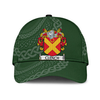 Clench Coat Of Arms Irish Family Crest St Patrick's Day Hat Classic Cap Hat - Thegiftio UK