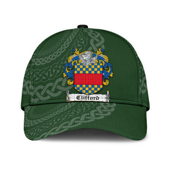 Clifford Coat Of Arms Irish Family Crest St Patrick's Day Hat Classic Cap Hat - Thegiftio UK