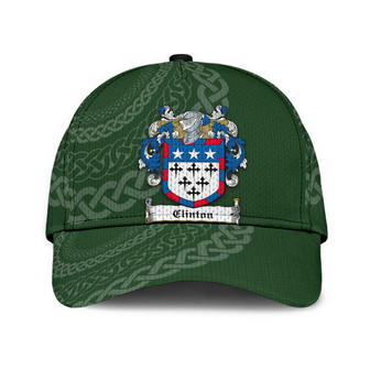 Clinton Coat Of Arms Irish Family Crest St Patrick's Day Hat Classic Cap Hat - Thegiftio UK