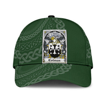 Colman Coat Of Arms Irish Family Crest St Patrick's Day Hat Classic Cap Hat - Thegiftio UK