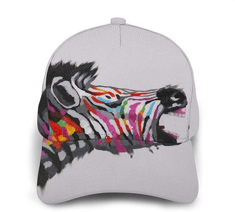 Color Zebra Print Classic Baseball Cap Adjustable Twill Sports Dad Hats for Unisex Hat - Thegiftio UK