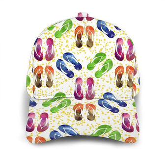 Colorful Flip Flops Women's Crisscross Ponytail Hats Baseball Cap Trucker Dad Hat - Thegiftio UK