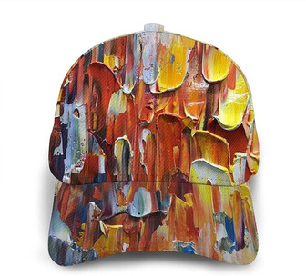 Colorful Oil Painting Print Classic Baseball Cap Adjustable Twill Sports Dad Hats for Unisex Hat - Thegiftio UK