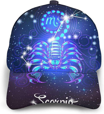 Constellation Zodiac Sign Scorpio Baseball Hat Dad Cap Black, Baseball Cap Gift Men Women Hat - Thegiftio