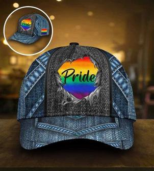 Cool Jean Texture Pride Lgbt Printing Baseball Cap Hat, Gay Pride Baseball Cap Hat - Thegiftio UK