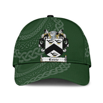 Coote Coat Of Arms Irish Family Crest St Patrick's Day Hat Classic Cap Hat - Thegiftio UK