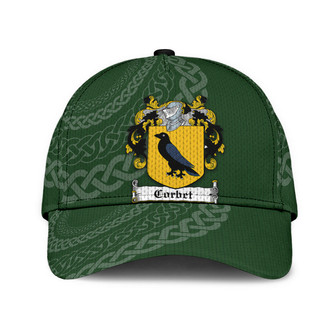 Corbet Coat Of Arms Irish Family Crest St Patrick's Day Hat Classic Cap Hat - Thegiftio UK