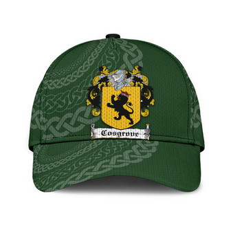 Cosgrove Coat Of Arms Irish Family Crest St Patrick's Day Hat Classic Cap Hat - Thegiftio UK
