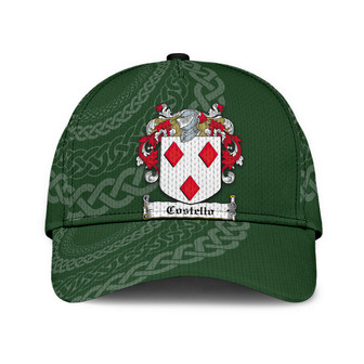 Costello Coat Of Arms Irish Family Crest St Patrick's Day Hat Classic Cap Hat - Thegiftio UK
