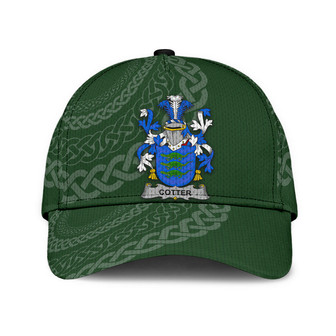 Cotter Coat Of Arms Irish Family Crest St Patrick's Day Hat Classic Cap Hat - Thegiftio UK