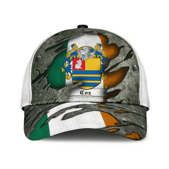 Cox Coat Of Arms Irish Family Crest Hat Classic Cap Hat - Thegiftio UK