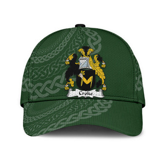 Croke Coat Of Arms Irish Family Crest St Patrick's Day Hat Classic Cap Hat - Thegiftio UK