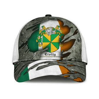 Crotty Coat Of Arms Irish Family Crest Hat Classic Cap Hat - Thegiftio UK