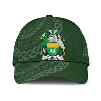 Cuinn Coat Of Arms Irish Family Crest St Patrick's Day Hat Classic Cap Hat - Thegiftio UK