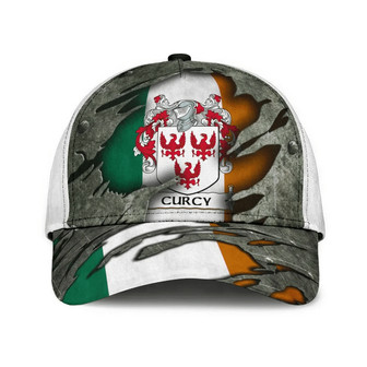 Curcy Coat Of Arms Irish Family Crest Hat Classic Cap Hat - Thegiftio UK