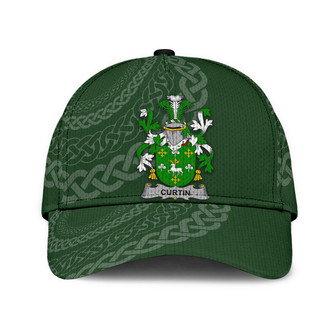 Curtin Coat Of Arms Irish Family Crest St Patrick's Day Hat Classic Cap Hat - Thegiftio UK