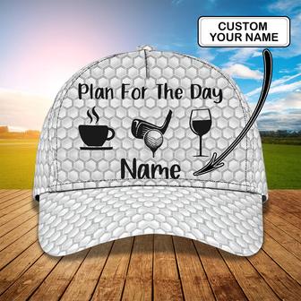 Custom With Name Baseball Cap Hat For Golf Man, Plan For The Day With Golf, Gift A Golf Lover Hat - Thegiftio UK