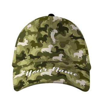 Customized Dachshund Camo Hat Classic Cap Hat - Thegiftio UK