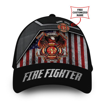Customized Firefighter Eagle Hat Classic Cap Hat - Thegiftio UK