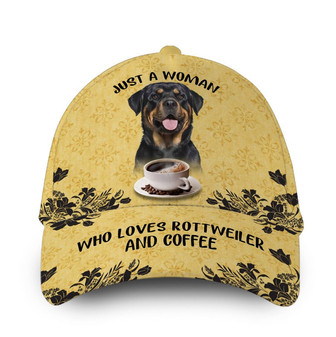 Customized Rottie & Coffee Hat Classic Cap Hat - Thegiftio