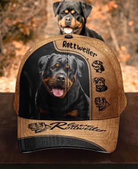 Customized Rottweiler Face Hat Classic Cap Hat - Thegiftio UK
