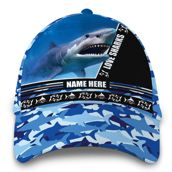 Customized Shark Ocean Hat Classic Cap Hat - Thegiftio