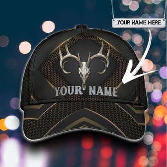 Customized Skull Deer Hunting Hat Classic Cap, Baseball Cap, Hat Classic Cap, Trucker Cap, Deer Hunting Cap Hat - Thegiftio UK