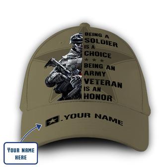 Customized Veteran American Flag Hat Proud US Military Honor Veteran Hat Classic Cap Hat - Thegiftio UK