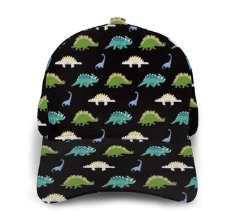 Cute Dino Dinosaur Pattern Fashion Unisex Printing Baseball Cap Snapback Caps Trucker Outdoor Hat - Thegiftio UK