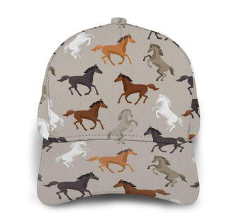 Cute Horse Print Casual Baseball Cap Adjustable Twill Sports Dad Hats for Unisex Hat - Thegiftio UK