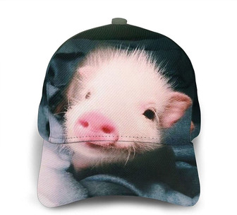 Cute Little Pig Print Casual Baseball Cap Adjustable Twill Sports Dad Hats for Unisex Hat - Thegiftio