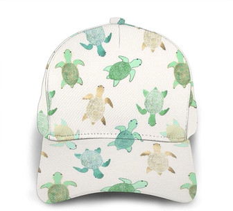 Cute Turtle Print Classic Baseball Cap Adjustable Twill Sports Dad Hats for Unisex Hat - Thegiftio UK