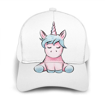 Cute Unicorn Print Classic Baseball Cap Adjustable Twill Sports Dad Hats for Unisex Hat - Thegiftio