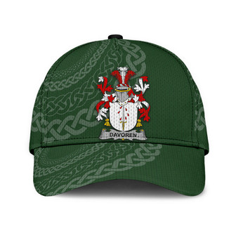 Davoren Coat Of Arms Irish Family Crest St Patrick's Day Hat Classic Cap Hat - Thegiftio UK