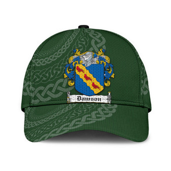 Dawson Coat Of Arms Irish Family Crest St Patrick's Day Hat Classic Cap Hat - Thegiftio UK