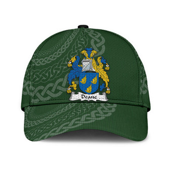 Deane Coat Of Arms Irish Family Crest St Patrick's Day Hat Classic Cap Hat - Thegiftio UK