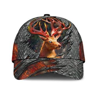 Deer Lava Red Hat Classic Cap Unisex Cap, Skull Cap, Human Cap, Trending Cap, American Cap Hat - Thegiftio UK