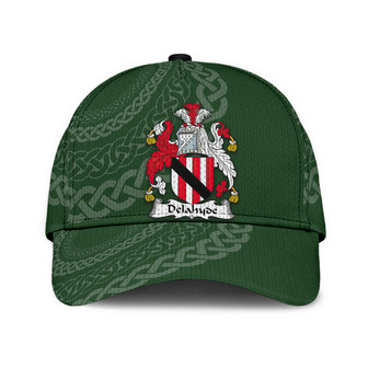 Delahyde Coat Of Arms Irish Family Crest St Patrick's Day Hat Classic Cap Hat - Thegiftio UK